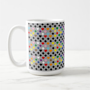 Rainbow Hearts Coffee Mug