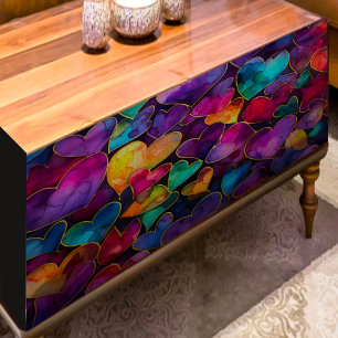 Rainbow Hearts Decoupage Tissue Paper