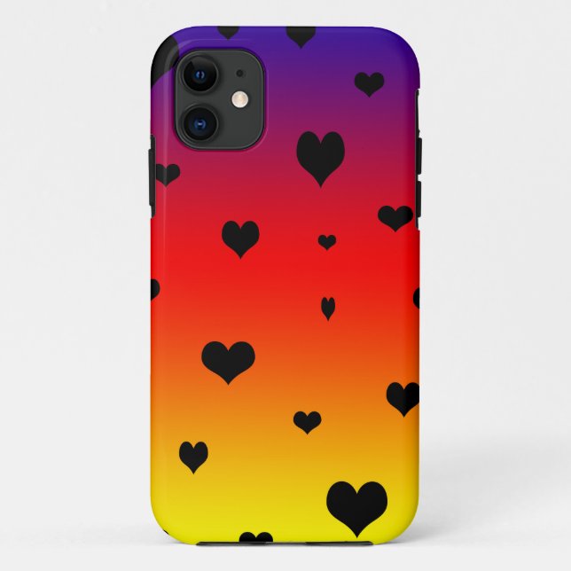 Rainbow Hearts Design, Case-Mate iPhone Case (Back)