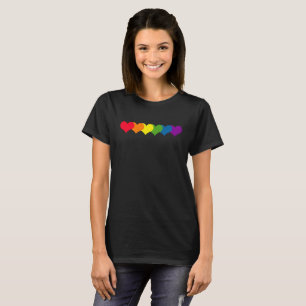 Rainbow Hearts Gay Pride LGBTQ Pride T-Shirt