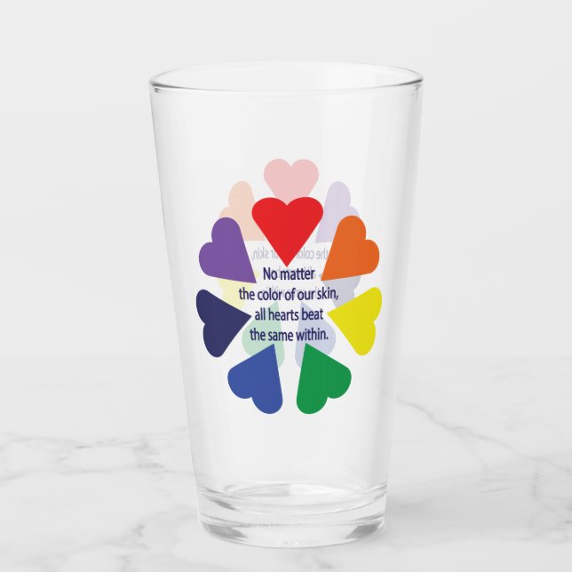 Rainbow Hearts Glass (Front)