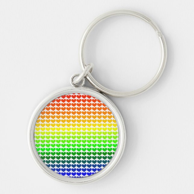 RAINBOW HEARTS KEY RING (Front)