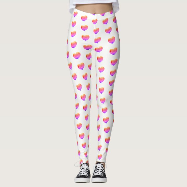 Rainbow Hearts - Leggings (Front)
