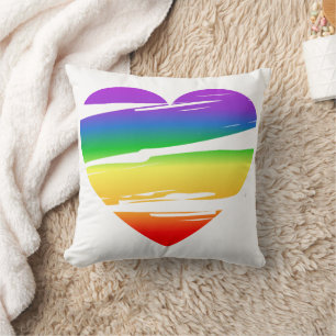 Rainbow Hearts Lgbt Month Celebrations Cushion