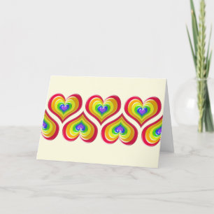 Rainbow Hearts Love Wins Valentine's Holiday Card