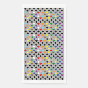 Rainbow Hearts Napkin