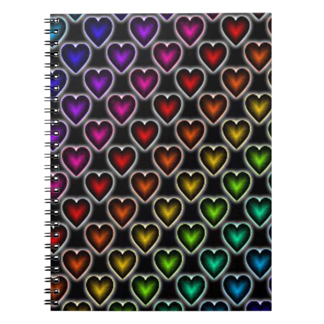 Rainbow Hearts Notebook (Front)