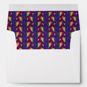 Rainbow Hearts Pattern Envelope