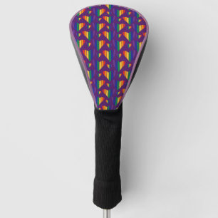 Rainbow Hearts Pattern Golf Head Cover
