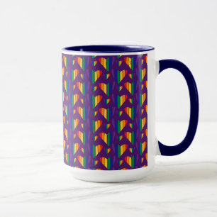 Rainbow Hearts Pattern Mug