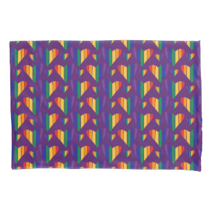 Rainbow Hearts Pattern Pillowcase
