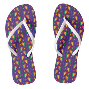 Rainbow Hearts Pattern Thongs
