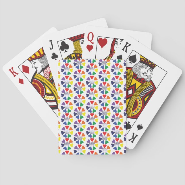 Rainbow Hearts Playing Cards (Back)