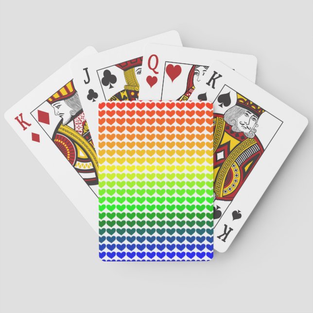 RAINBOW HEARTS PLAYING CARDS (Back)