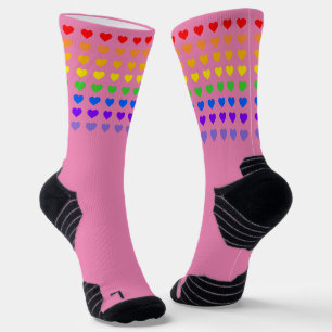 Rainbow Hearts Pride Socks