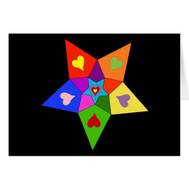 Rainbow Hearts Star (Front Horizontal)