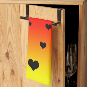 Rainbow Hearts,  Tea Towel