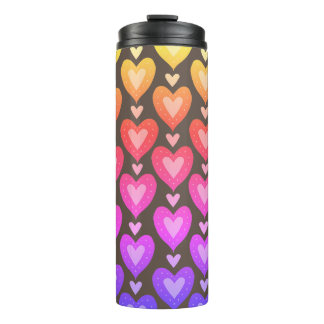 Rainbow Hearts Thermal Tumbler