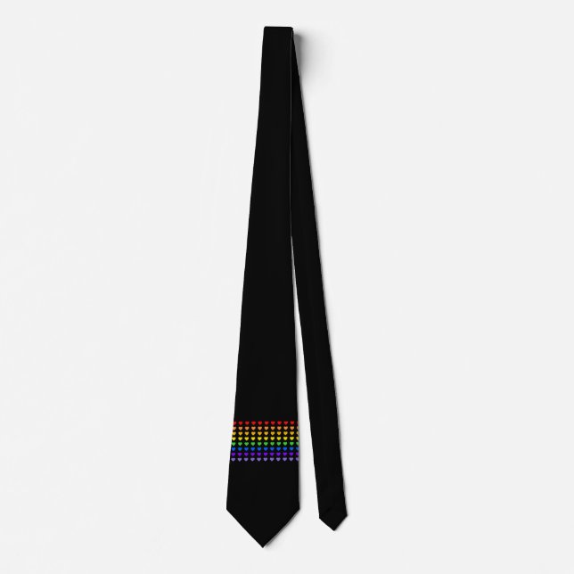 Rainbow Hearts  Tie (Front)