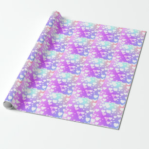 Rainbow Hearts Wrapping Paper