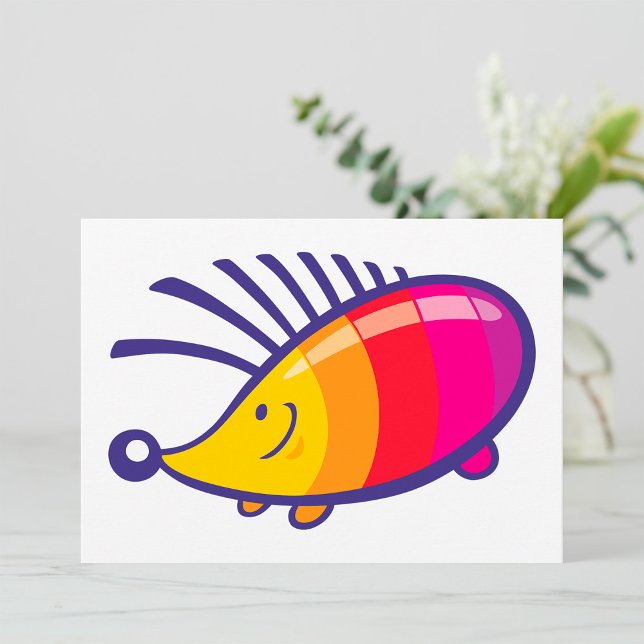 Rainbow Hedgehog Invitations (Creator Uploaded)