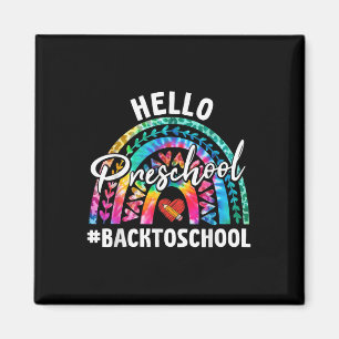 Rainbow Hello Preschool Back To School Teacher Stu Magnet