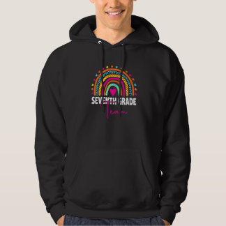 Rainbow Hello Seventh Grade Team 7th Grade Squad Hoodie