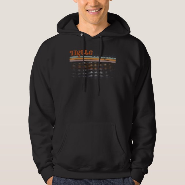 Rainbow Hello Third 3rd Grade Teacher First Day Of Hoodie (Front)