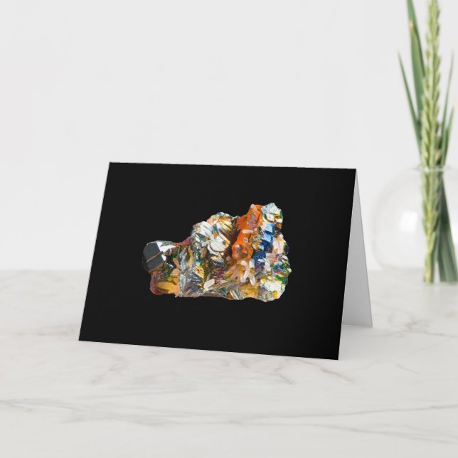 Rainbow Hematite Crystal Healing Energy Artwork  Card (Front)