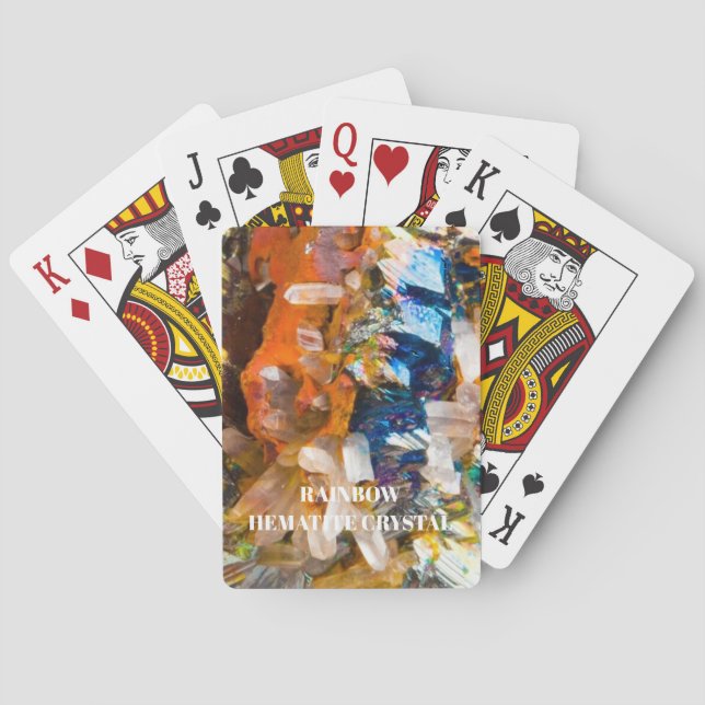 Rainbow Hematite Crystal  Playing Cards (Back)