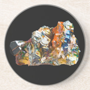 Rainbow Hematite Crystal Sandstone Coaster