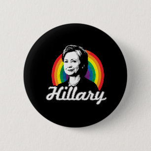 Rainbow Hillary - LGBT Politics - 6 Cm Round Badge
