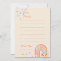 Rainbow Hippie Birthday Time Capsule Message Card