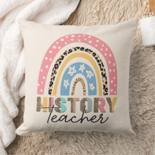 Rainbow History Teacher Cushion