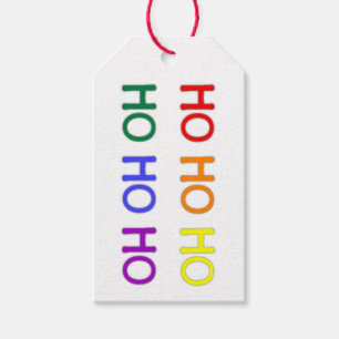 Rainbow Ho Ho Ho Gift Tag