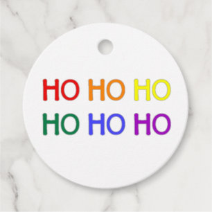Rainbow Ho Ho Ho Gift Tags