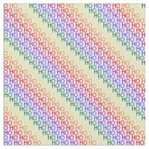 Rainbow Ho Ho Ho Pattern Fabric