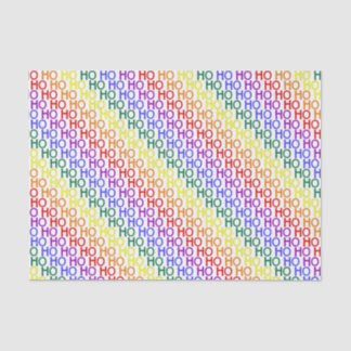 Rainbow Ho Ho Ho Pattern Tissue Paper