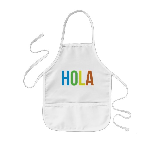 Rainbow Hola Kids Apron (Front)