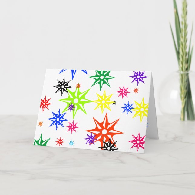 Rainbow Holiday Ornaments Card (Front)