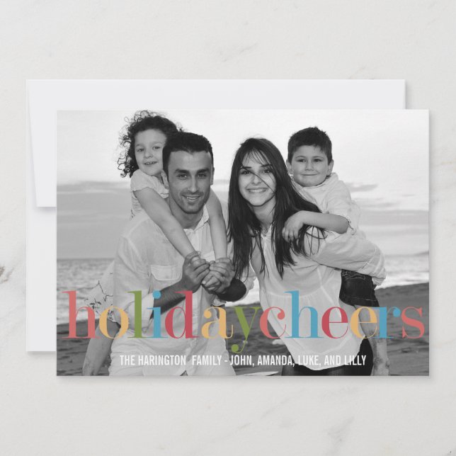 RAINBOW Holiday Photo Cards (Front)