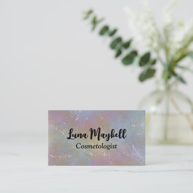 Rainbow Holographic Business Card (Standing Front)