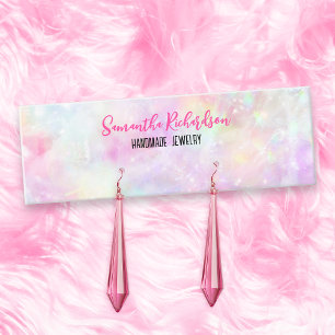 Rainbow Holographic Earring Jewellery Holder Displ Mini Business Card