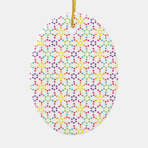 Rainbow Honeycomb Ceramic Ornament