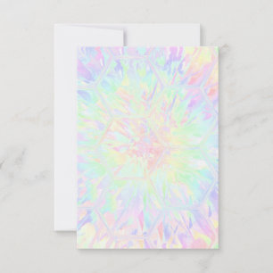 Rainbow Honeycomb Pastels Girls Birthday Party Thank You Card