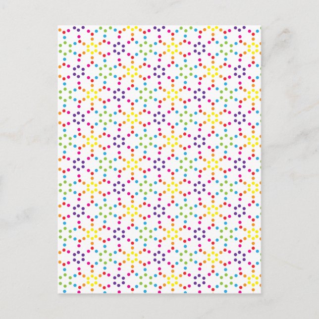 Rainbow Honeycomb Postcard (Front)