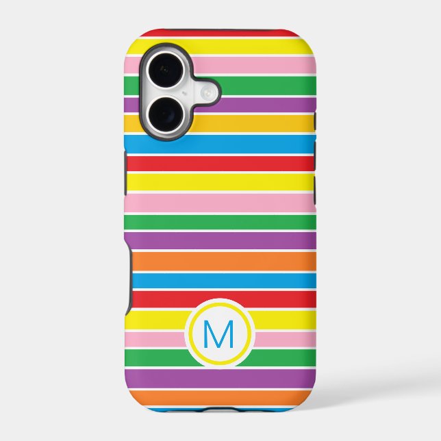 Rainbow Horizontal Stripes Monogram (Back)