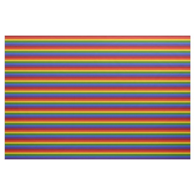 Rainbow Horizontal Stripes Pattern Fabric (Fat Quarter)