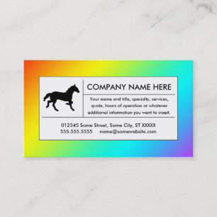 rainbow horse business card