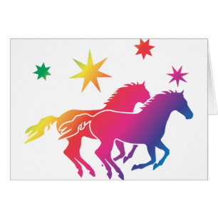 Rainbow Horse Couple
